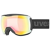 uvex downhill 2100 V - Skibrille für Damen und Herren - selbsttönend - beschlagfrei - schwarz - one size