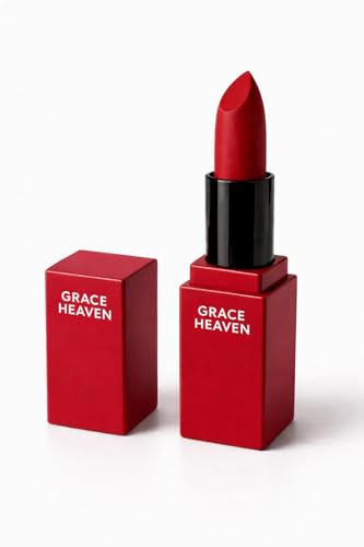 Image of Grace Heaven Matte Lipstick, Long Lasting, Smudge-Proof, Lightweight Formula, Bullet Lipstick (cherry)