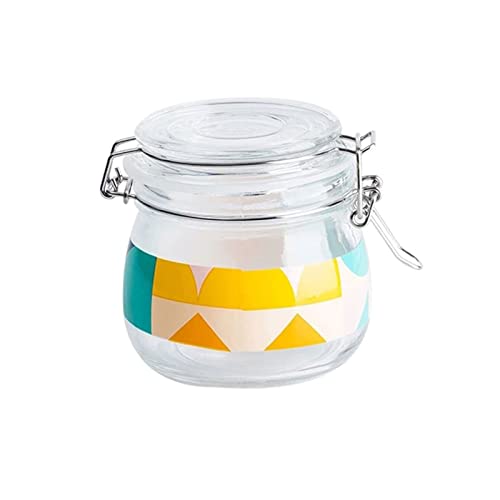 ETZRYSYB Tarros de vidrio para especias de 500/830/1000 ml con tapa hermética, contenedor de alimentos, conservación de vajilla (500 ml)