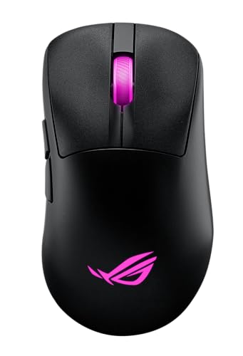 ASUS ROG Keris II Origin Wireless RGB Gaming-Maus (ergonomisch, FPS Esport 65g leicht, ROG AimPoint Pro, 42.000 DPI, ROG Micro Switches II, kabellos ROG SpeedNova, Bluetooth, 2,4-GHz-RF, USB-C)