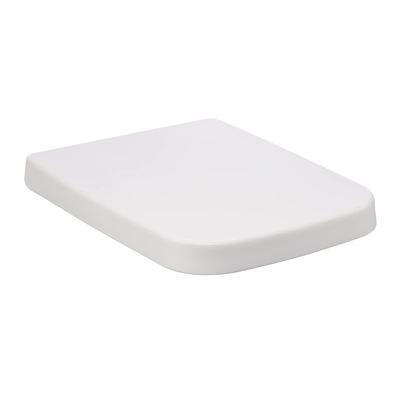 Deska Sedesowa Pokrywa Sedesu Nakładka na deskę sedesową Powolne Zamykanie Łatwa Instalacja Uniwersalny Biały PP 42-48 Cm X 34 Cm z Zaokrąglonymi Narożnikami Ciche Zamykanie do