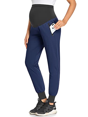 Image of AMPOSH Women's Maternity Quick-Dry Pants Workout Scrub Joggers Pregnancy Sweatpants