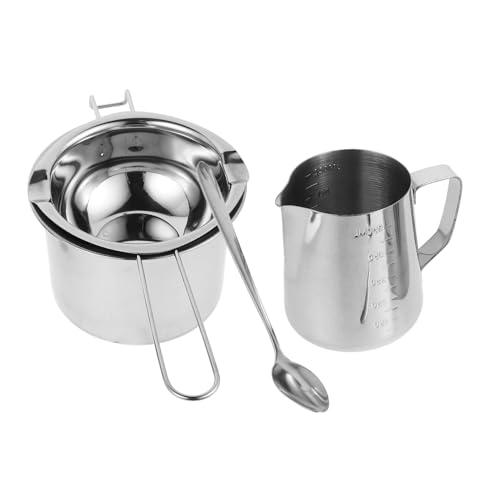 FOMIYES 1set Double Boiler Pot for Melting Chocolate and Wax Stainless Steel Wax Melting System for Projects Efficient and Versatile for Candles and Soap Making