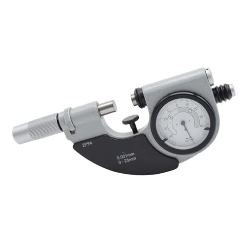 NURII Indicator Snap Micrometers, 0.001mm, 0-25mm 25-50mm 50-75mm 75-100mm, Outside Micrometer(4157012 25-50mm)