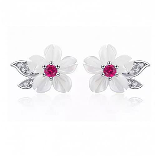 Boucles d'oreilles en argent sterling hypoallergénique fleur pour peau sensible