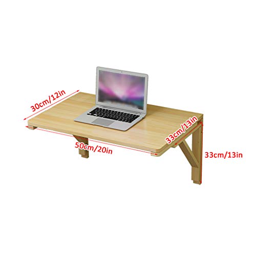 Table de cuisine murale pliante en pin meuble de repas compact - 4