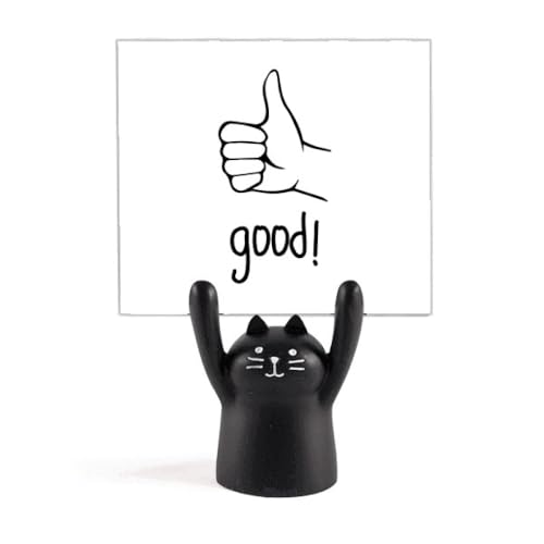Support de mémo chat noir déco pour salon et cuisine, porte-ordonnance original personnalisé