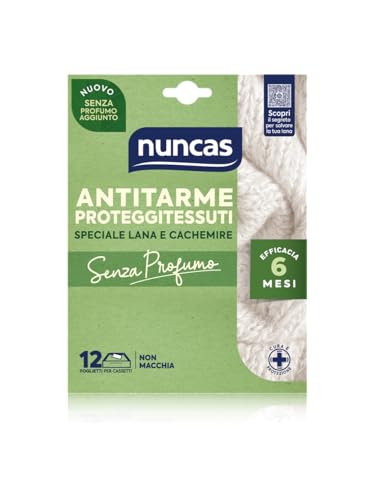 Nuncas Antipolillas para proteger tejidos – Sin perfume – 12 hojas