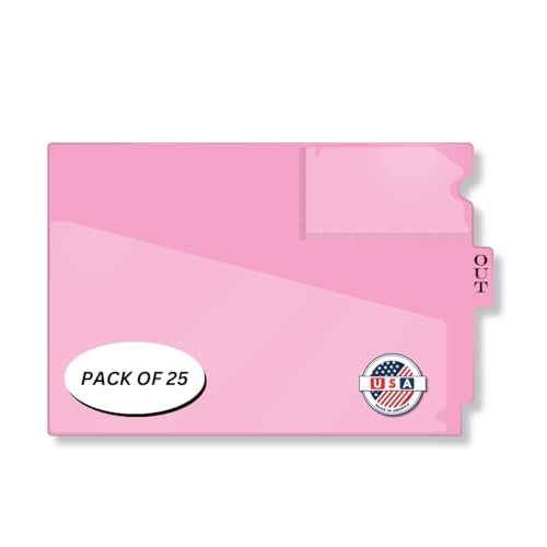 Center tab vinyl outguides with front pocket, 25/box