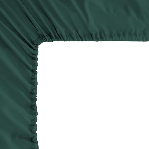 Image of Mocassi King Sheet Set - Luxury Hotel 1800 Premier Bedding Sheets & Pillowcases - Ultra Soft Breathable & Cooling Bed Sheets - Deep Pocket - Wrinkle Resistant - 6 Piece Set - King, Hunter Green