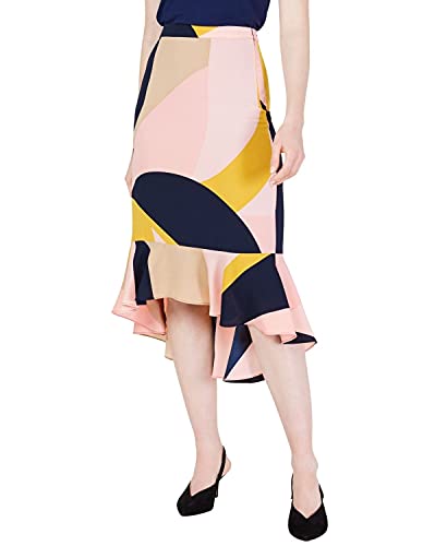 Bar III Colorblocked Trumpet Skirt Lava Lamp Size 6