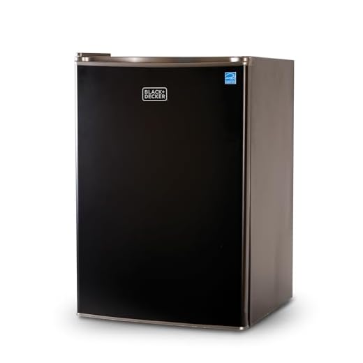 BLACK+DECKER BCRK25B Compact Refrigerator Energy Star Single Door Mini Fridge with Freezer, 2.5 Cubic Feet, Black