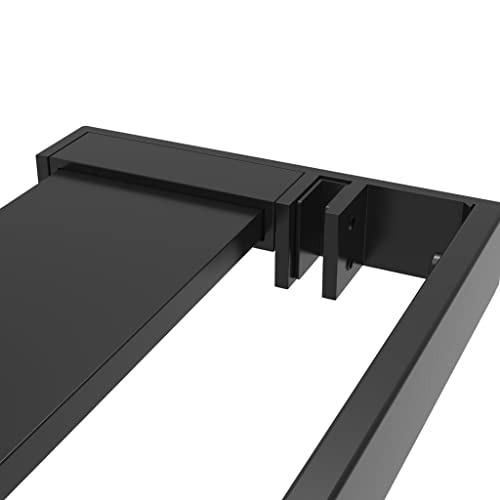 Estante de ducha negro de 80 cm en aluminio resistente para pared 6