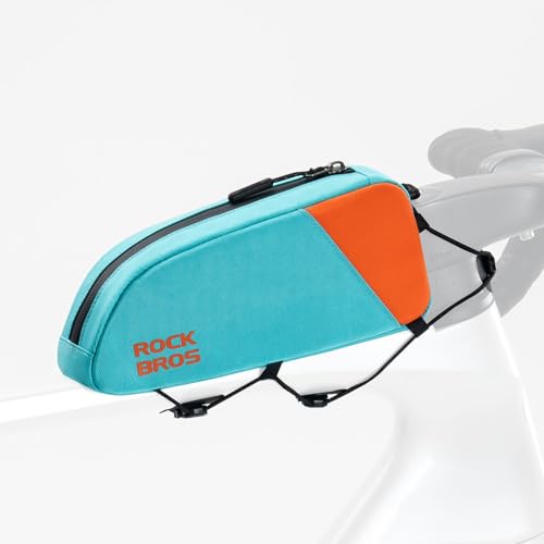 ROCKBROS Fahrrad Rahmentasche 0,8L Fahrradtasche Oberrohr, Oberrohrtasche Lenkertasche für MTB, Rennrad, E-Bike, Schnellverschlussschnalle und Bungee-Seil-Fixierung ROCKBROS Fahrrad Rahmentasche 0,8L Fahrradtasche Oberrohr, Oberrohrtasche Lenkertasche für MTB, Rennrad, E-Bike, Schnellverschlussschnalle und Bungee-Seil-Fixierung