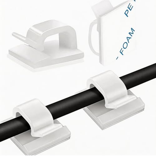 Organizador de cables para TV y PC que elimina el desorden en la pared