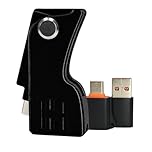 HOLDTAG YubiKey Case with Keychain and Adapters | Compatible with YubiKey 5 NFC & 5C NFC | Durable and Shock-Resistant | Portable Yubico Cover (Security Key Not Included)