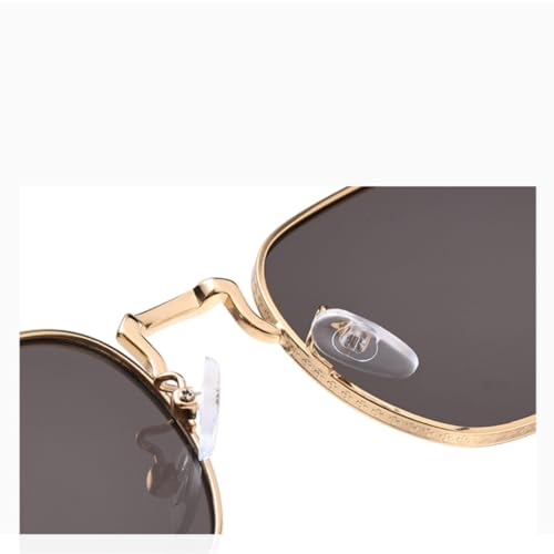 Lunettes de soleil ovales en métal rétro et tendance pour hommes et femmes - 4