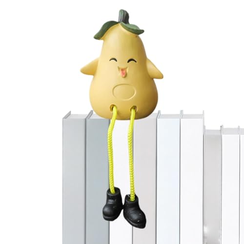 Tuxxjzm Sitting Figurines for Shelves, Dolls with Dangling Legs | Long Legged Dangling Doll in Fruit Shape Sculptures | Unique Home Decoration, Creative Shelf Decoration for Desk