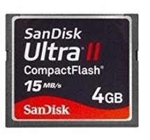 SanDisk 4 GB Ultra II Compact Flash Memory Card 15MB/S (SDCFH-004G-A11)
