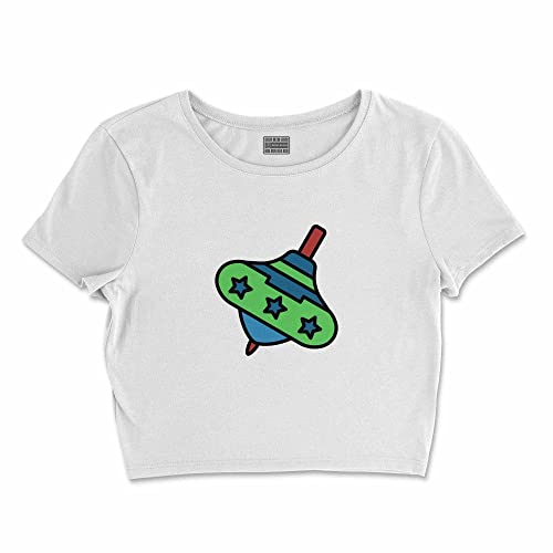 T-Shirt Blanc Court Femme Buwtswi S Crop Top Mode Été
