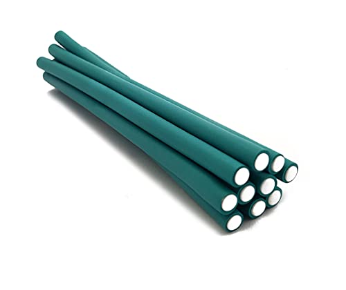 LaRosa Rulos Flexibles 8 mm – Set de 10 Bigudíes de Espuma para Rizos sin Calor – Rulos Finos y Flexibles para Rizos Muy Pequeños y Apretados – Color Verde
