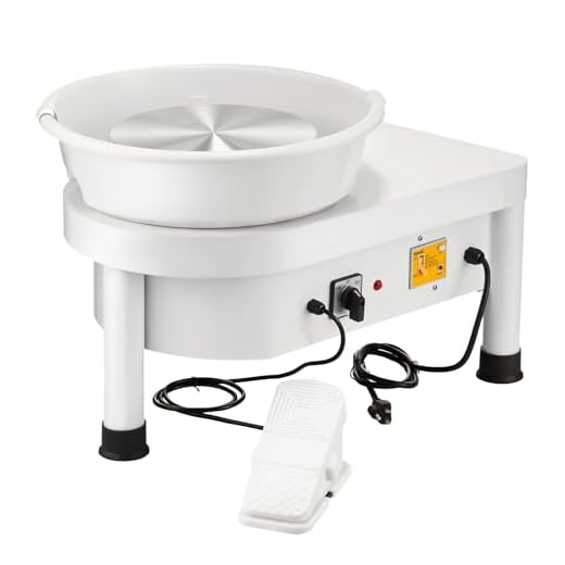 Mophorn Pottery Wheel 25CM Pottery Forming Machine 280W Electric Wheel for Pottery with Foot Pedal and Detachable Basin Easy Cleaning for Ceramics Clay Art Craft DIY
