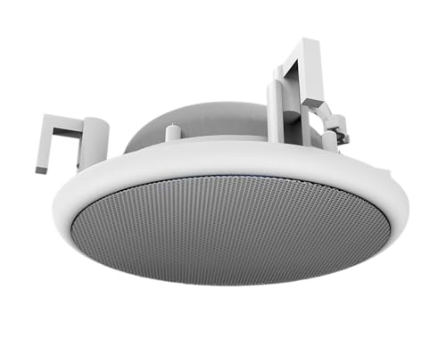 Splin Ceiling Embedded Mount Stand Compatible with Smart Speaker Alexa Echo Dot 3rd gen. —Amazon— or Nest Mini —Google— Model Classic Built-in (White) — Metal Grille
