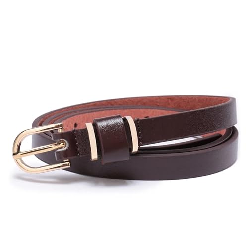 Women's Skinny Leather Belt Solid Color Waist or Hips Ornament Girls 1.5cm Wide Leopard Waistband 10 Sizes to Choose From4