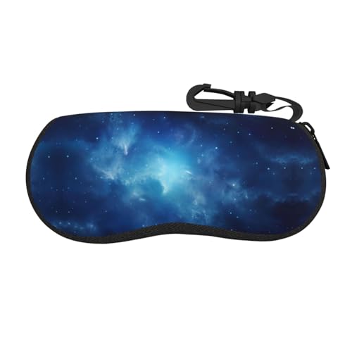 Funda para gafas de sol con estampado de jardín, funda de neopreno suave con cremallera para mujeres, niñas y hombres, Galaxia azul 2, One Size