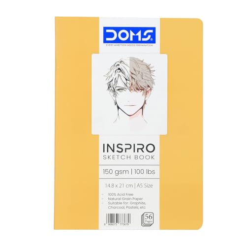 Image of Doms A5 INSPIRO Sketch Book | Binding : Soft Cover Pinning | 56 Pages | Pack of 4 books
