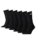 Puma Chaussettes de sport coussin rond Mixte Adulte, Noir, 39-42, Lot de 6 paires