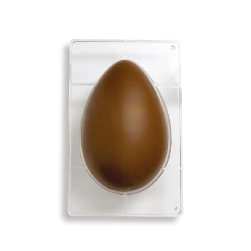 DECORA, 0050058 Moule à œufs en chocolat en polycarbonate, 1 cavité, 163 x 230 mm, Idéal pour préparer des chocolats brillants et croustillants, Design...