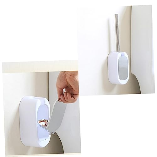 Set de brosse de toilette acier robuste accessoire durable blanc de bain - 8