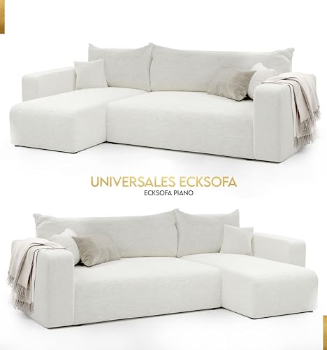 GREKPOL Sofa mit Schlaffunktion 145x248 Sofa 3 Sitzer - Ecksofa mit Schlaffunktion und Bettkasten - Schlafsofa mit Bettkasten - Wohnzimmer Couch