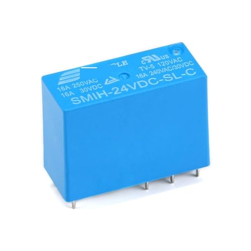 Relés de potencia SMIH-24VDC-SL-C de 24V 16A y 8 pines para circuito impreso 5