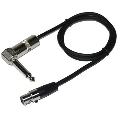 HQRP 2ft 4-Pin Mini Connector (TA4F) to 1/4" Right Angle Connector Instrument Cable for Line-6 Relay G50 G55 G90 Digital Wireless Guitar System TBP12 Transmitter 98-033-0003 Cover
