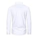 Alimens & Gentle Men's White Dress Shirt Long Sleeve Stain Shield Button Down Shirts Slim Fit Wedding Church M