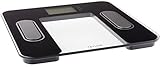 Taylor Precision Products Body Composition Scale Measuring Body Fat, Body Water, Muscle Mass and BMI, 1 Pound, White/Black