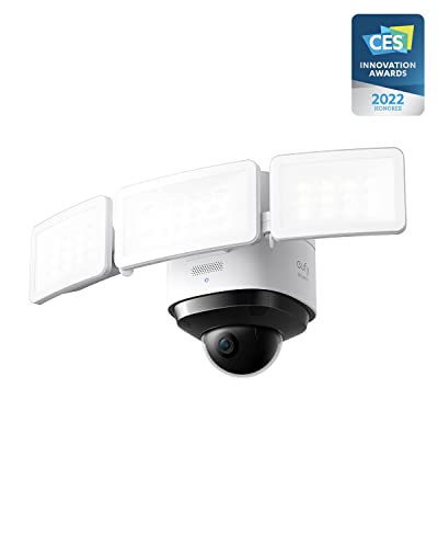 eufy Security Floodlight Cam 2 Pro, Camera Surveillance WiFi Extérieur, Couverture Panoramique et Inclinaison à 360 Degrés, 2K, Éclairage Intelligent, Étanche, IA sur l’Appareil, sans Frais Mensuels – Image 3