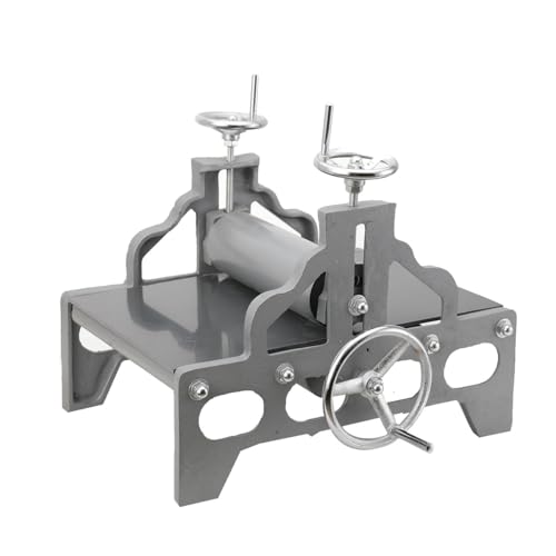 QAVODB Manual Printing Press for Printmaking Letterpress Machine Etching Press Machine Manual Slab Roller with Adjustable Mud Pressing Thickness for Making Pottery Equipment