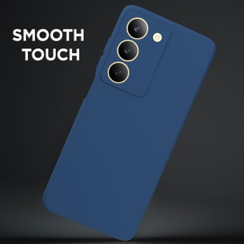 Image of Outlouders Back Cover for Realme 14x 5G | Camera Protection | Durable Soft Matte Silicone Bumper Case (Blue)