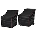 Outdoor Chair Cover (34" L X 29w X 35" H)?Patio Chair Covers All Weather Protection,Suitable for Most Outdoor Furniture, Lawn Chairs, Swivel Rocking Chairs, Etc(Black-2 PCS)