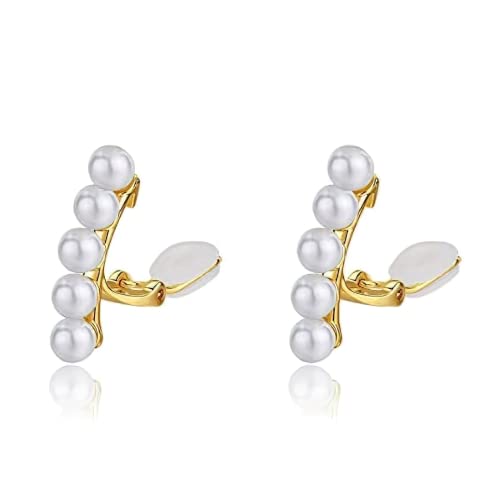 Moepapa Pearl Clip On Earrings Non Pierced Clip Earrings Cuff Jewelry For Women #TOP7