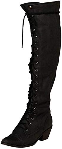 Bottes hiver chaudes femmes avec fermeture éclair et talon épais stable