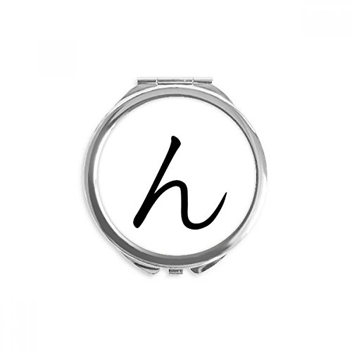 Espejo de maquillaje portátil redondo con diseño Hiragana japonés N para retoques precisos