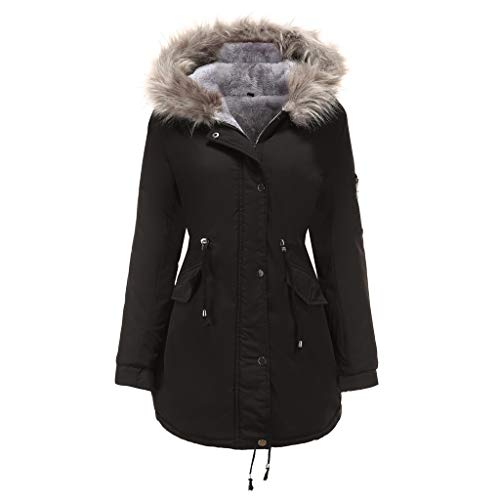 Vinnykud Femme Manteau Parka d'hiver Manteau Parka Chaud pour Femme Blousons Chaude Veste Coupe-vent avec Capuche en Fausse Fourrure Cover