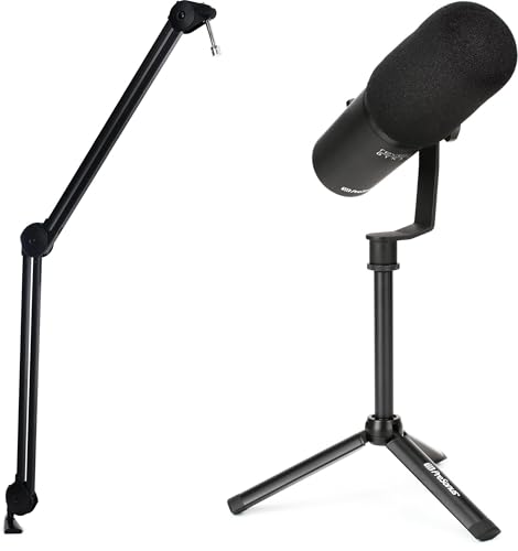 PreSonus Revelator Dynamic USB Microphone with Onboard DSP, Studio-Quality Sound, Cardioid Polar Pattern, Adjustable Desk-Mounted Boom Arm, Perfect for Streaming, Podcasting, Gaming, and Recording