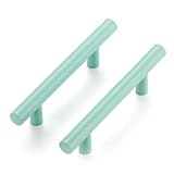 Ravinte 30 Pack | 5 Inch Cabinet Pulls Green Stainless Steel Kitchen Drawer Pulls Cabinet Handles 5 InchLength, 3 Inch Hole Center