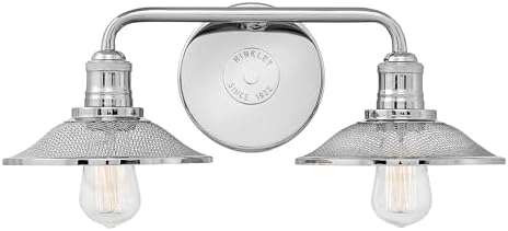 Hinkley Rigby Two Light Bathroom Vanity Fixture, Polished Nickel