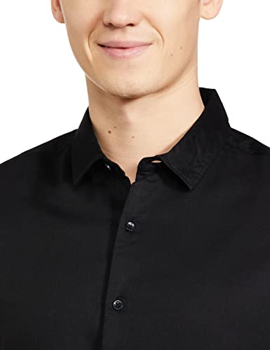 Image of The Indian Garage Co Men Regular Fit Solid Full Sleeves Spread Collar Formal Shirt